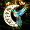 Personalized Because Someone We Love Is In Heaven Memorial Hummingbird Ornament 30101 1