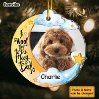 Personalized I Woof You To The Moon And Back Dog Lovers 2 Layered Mix Ornament 30106 thumb 1