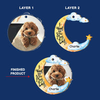 Personalized I Woof You To The Moon And Back Dog Lovers 2 Layered Mix Ornament 30106 thumb 1
