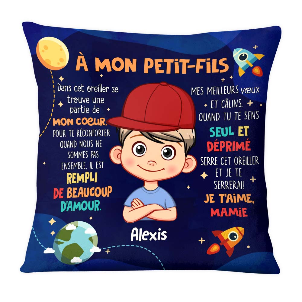Personalized Gift For Grandson French Hug This Pillow 30109 Primary Mockup