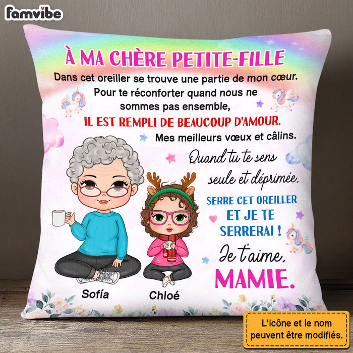 Personalized Gift For Granddaughter French Petite Fille Pillow 30112 1