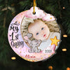 Personalized Baby's First Christmas Animal Upload Photo 2 Layered Mix Ornament 30117 1