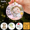 Personalized Baby's First Christmas Animal Upload Photo 2 Layered Mix Ornament 30117 1