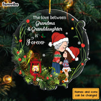 Personalized Gift For Granddaughter Grandson Love Between Grandma Is Forever Ornament 30376 thumb 1