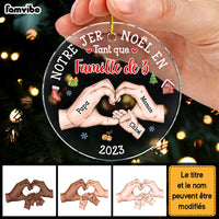 Personalized Gift For Family First Christmas French Circle Ornament 30125 thumb 1