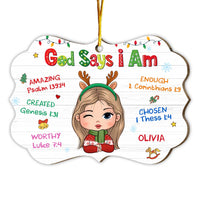 Personalized Gift For Granddaughter God Says I Am Benelux Ornament 30127 thumb 1