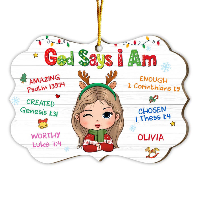 Personalized Gift For Granddaughter God Says I Am Benelux Ornament 30127 1