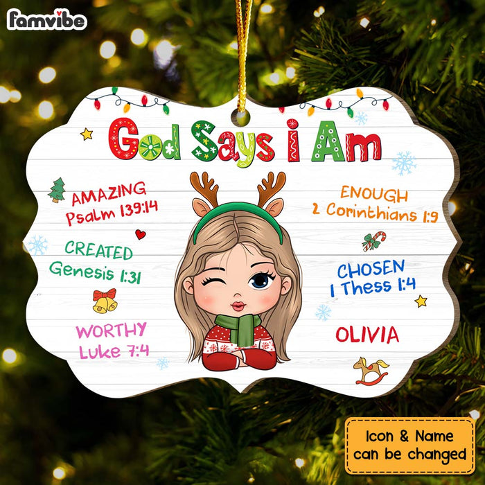 Personalized Gift For Granddaughter God Says I Am Benelux Ornament 30127 1