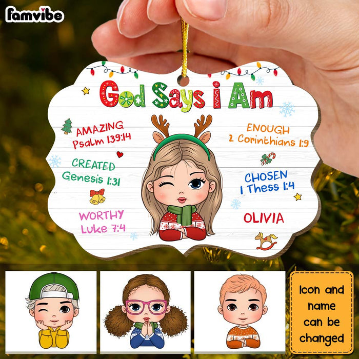 Personalized Gift For Granddaughter God Says I Am Benelux Ornament 30127 1