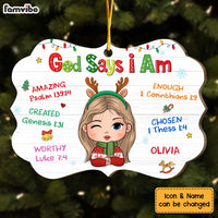 Personalized Gift For Granddaughter God Says I Am Benelux Ornament 30127 thumb 1