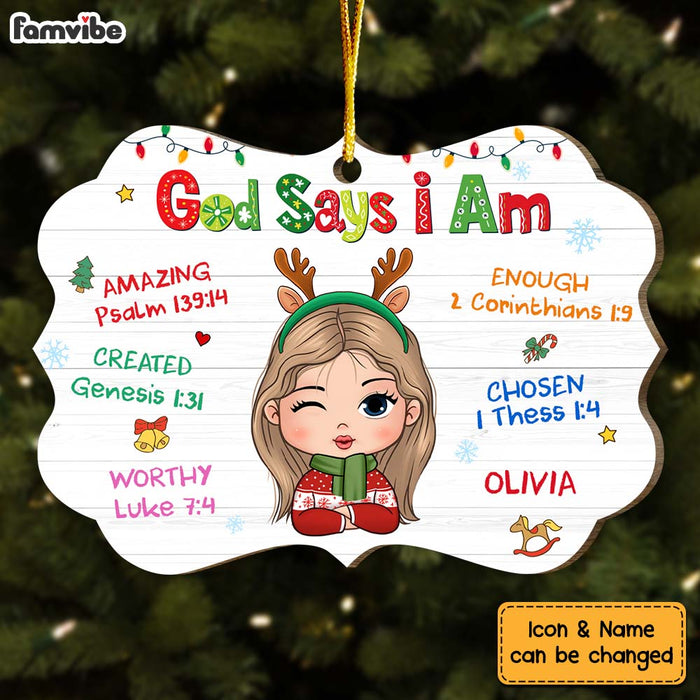 Personalized Gift For Granddaughter God Says I Am Benelux Ornament 30127 1