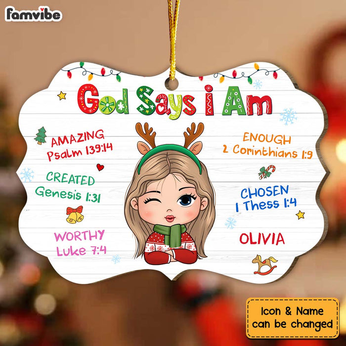 Personalized Gift For Granddaughter God Says I Am Benelux Ornament 30127 1