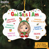 Personalized Gift For Granddaughter God Says I Am Benelux Ornament 30127 thumb 1