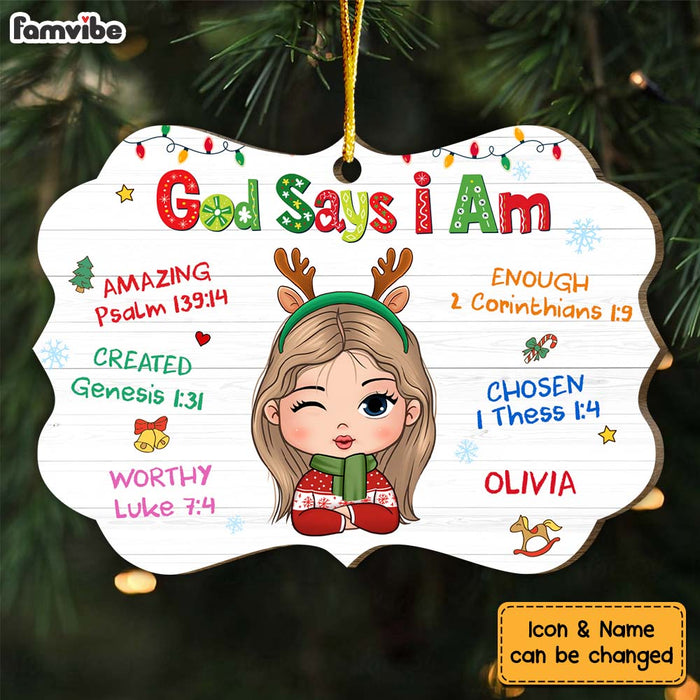 Personalized Gift For Granddaughter God Says I Am Benelux Ornament 30127 1