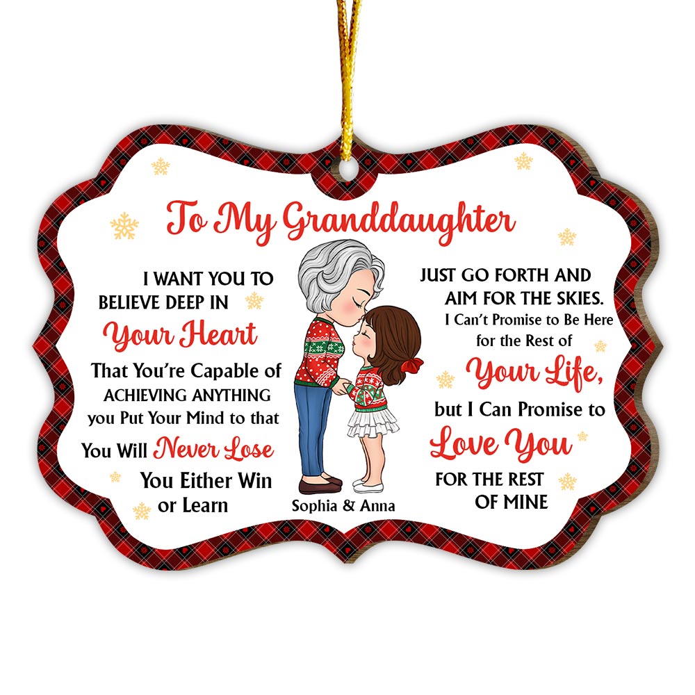 Personalized Gift For Granddaughter You're Capable Benelux Ornament 30134 Primary Mockup