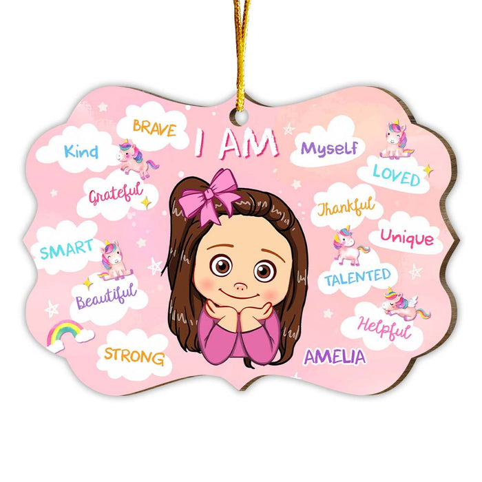 Personalized Christmas Gift For Granddaughter Unicorn I Am Benelux Ornament 30135 1