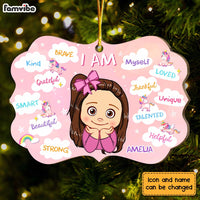 Personalized Christmas Gift For Granddaughter Unicorn I Am Benelux Ornament 30135 thumb 1