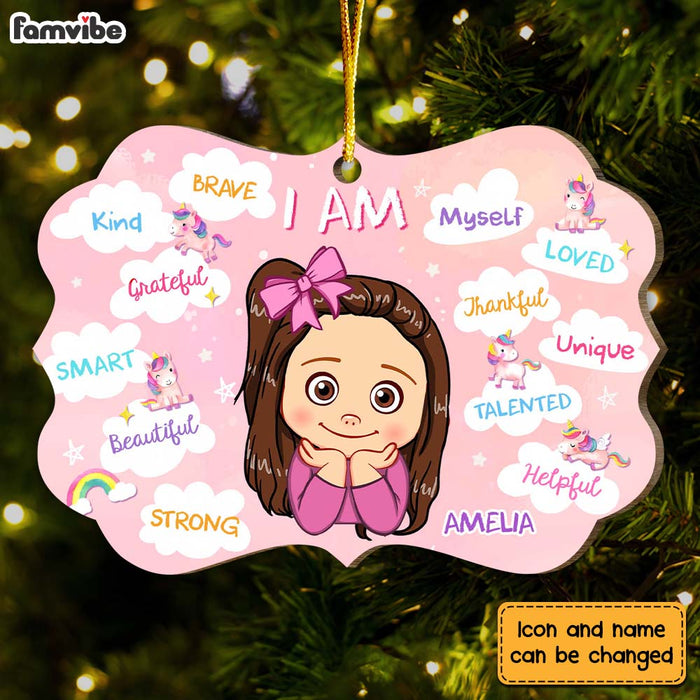 Personalized Christmas Gift For Granddaughter Unicorn I Am Benelux Ornament 30135 1