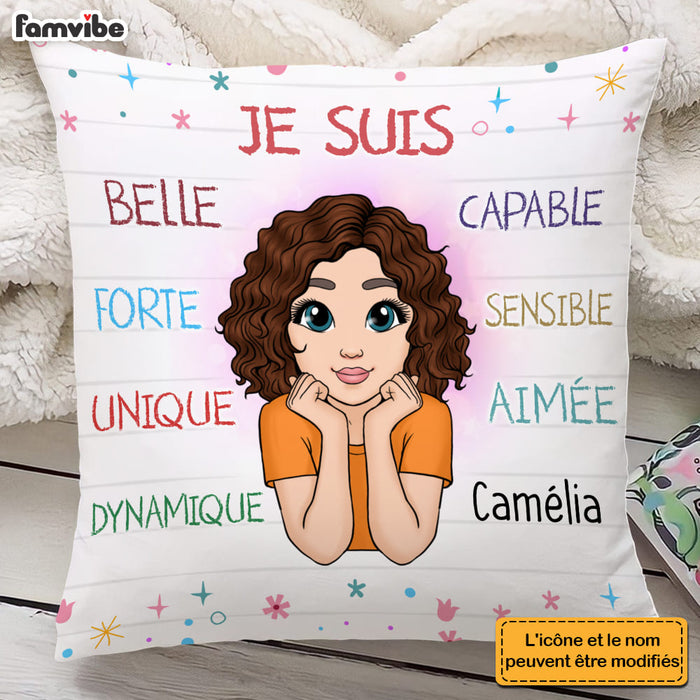 Personalized Gift For Granddaughter French Je Suis Pillow 30139 1