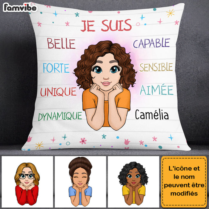Personalized Gift For Granddaughter French Je Suis Pillow 30139 1