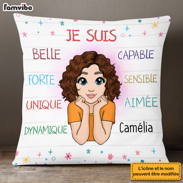 Personalized Gift For Granddaughter French Je Suis Pillow 30139 1