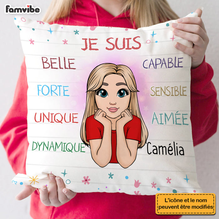 Personalized Gift For Granddaughter French Je Suis Pillow 30139 1
