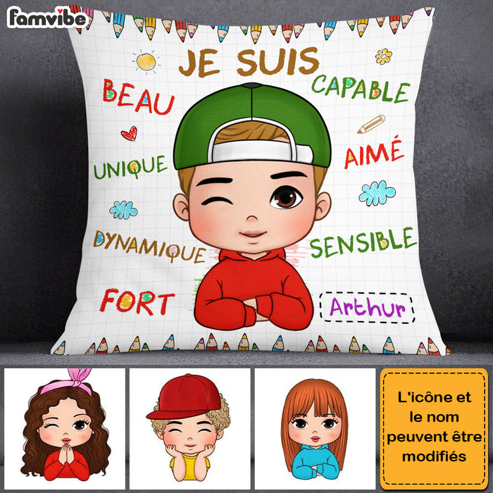 Personalized Gift For Grandson French Je Suis Pillow 30141 1
