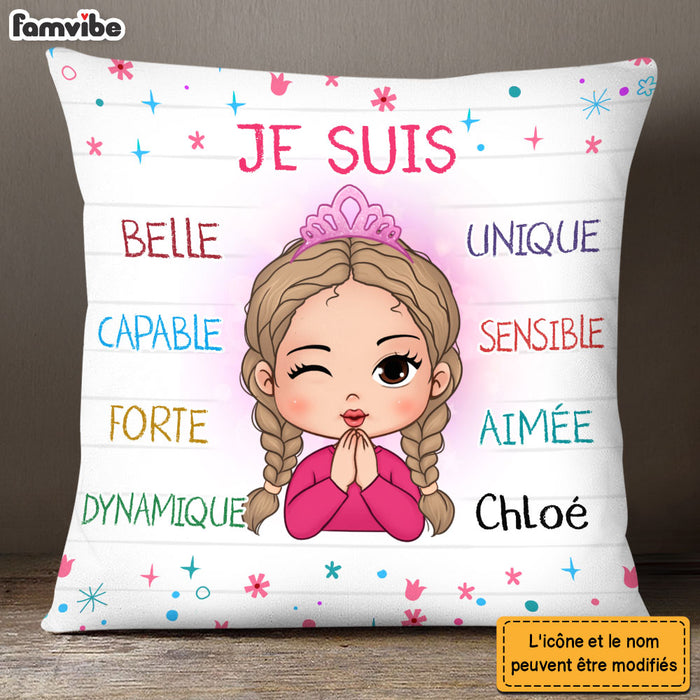 Personalized Gift For Granddaughter French Je Suis Pillow 30172 1