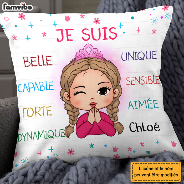Personalized Gift For Granddaughter French Je Suis Pillow 30172 1