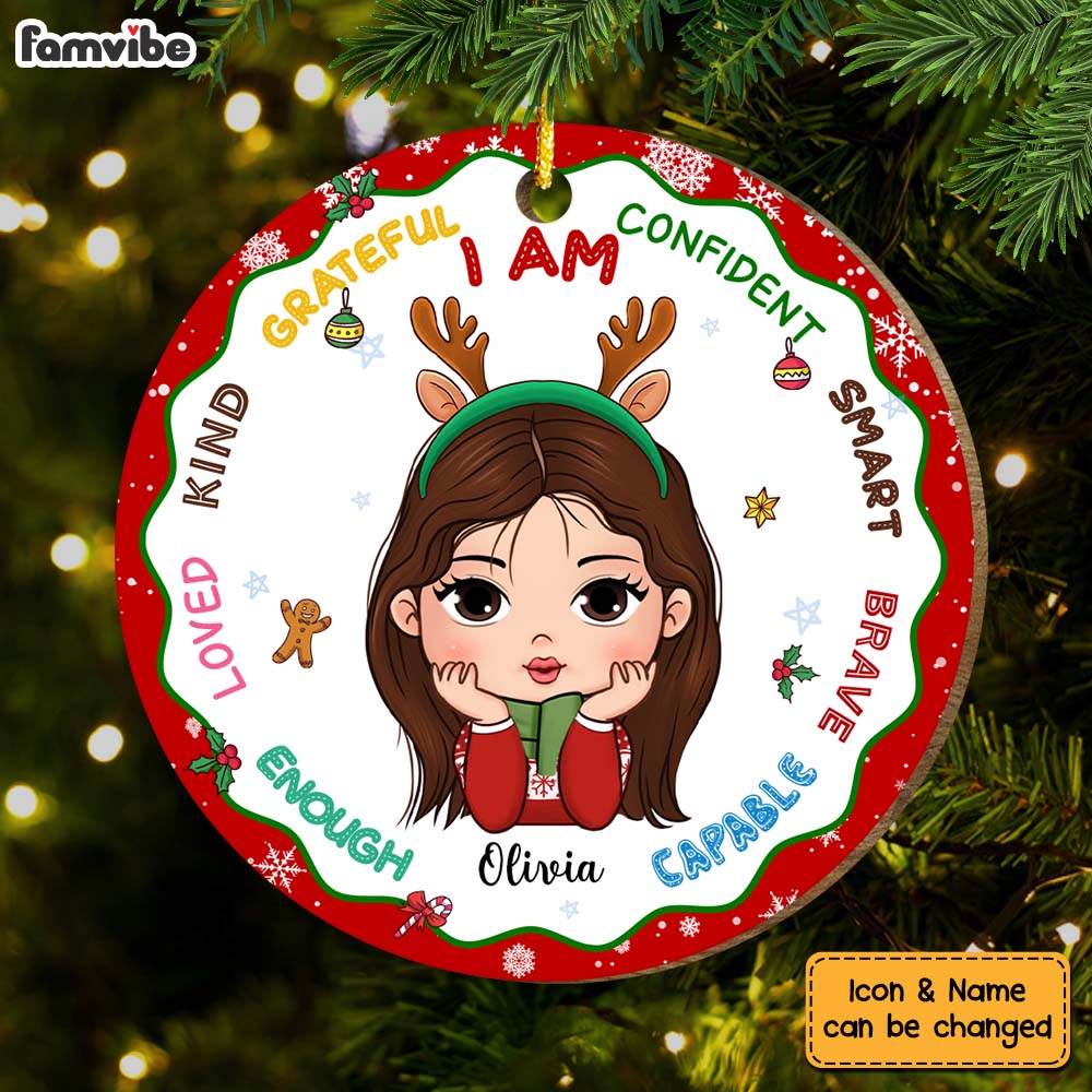 Personalized Christmas Gift For Grandson I Am Kind Circle Ornament 30173 Primary Mockup