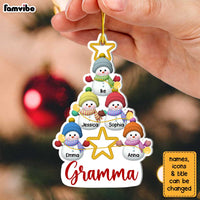 Personalized Gift For Grandma Snowman Kids Christmas Tree Ornament 30175 thumb 1