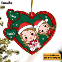 Personalized Christmas Gift Grandma And Grandkid Ornament 30180 thumb 1