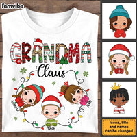 Personalized Grandma Claus With Grandkids Shirt - Hoodie - Sweatshirt 30186 thumb 1