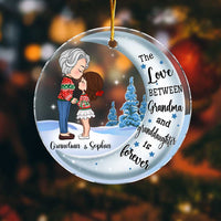 Personalized Christmas Gift For Grandma Granddaughter Circle Ornament 30189 thumb 1