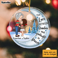 Personalized Christmas Gift For Grandma Granddaughter Circle Ornament 30189 thumb 1