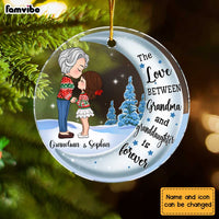 Personalized Christmas Gift For Grandma Granddaughter Circle Ornament 30189 thumb 1