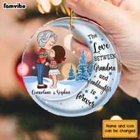 Personalized Christmas Gift For Grandma Granddaughter Circle Ornament 30189 thumb 1