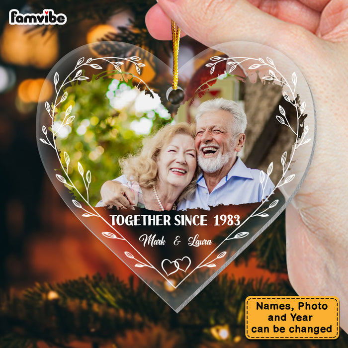 Personalized Couple Gift Together Since Heart Ornament 30193 1