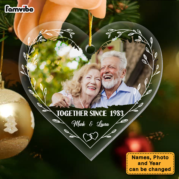 Personalized Couple Gift Together Since Heart Ornament 30193 1