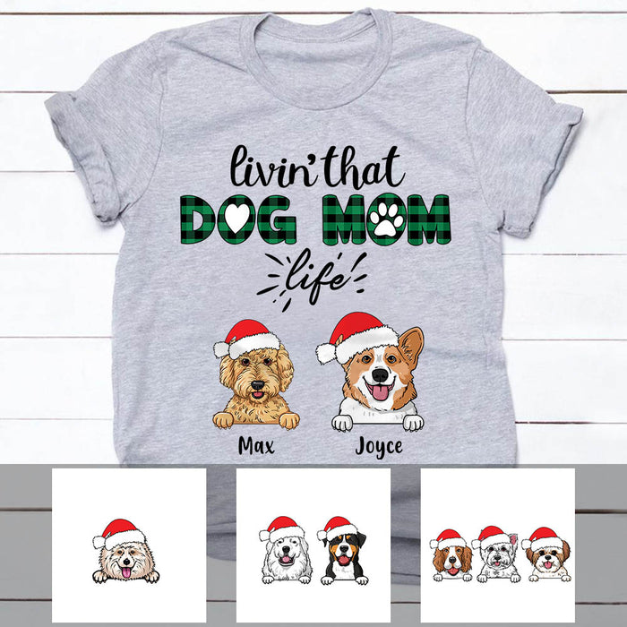 Personalized Living That Dog Mom T Shirt NB24 99O60 1
