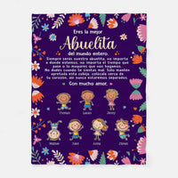 Personalized Spanish Eres La Mejor Abuelita Del Mundo Entero Blanket 30203 thumb 1