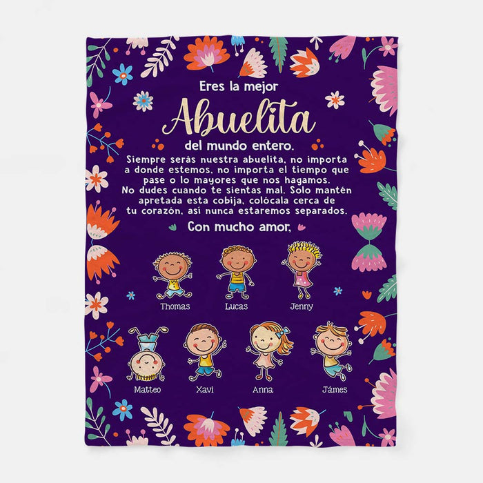 Personalized Spanish Eres La Mejor Abuelita Del Mundo Entero Blanket 30203 1