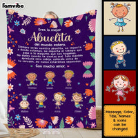 Personalized Spanish Eres La Mejor Abuelita Del Mundo Entero Blanket 30203 thumb 1