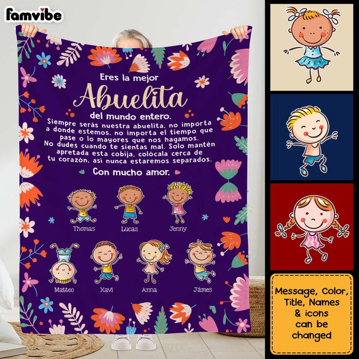 Personalized Spanish Eres La Mejor Abuelita Del Mundo Entero Blanket 30203 1