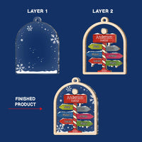 Personalized Gift For Family Merry Christmas 2 Layered Mix Ornament 30206 thumb 1