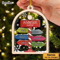 Personalized Gift For Family Merry Christmas 2 Layered Mix Ornament 30206 thumb 1