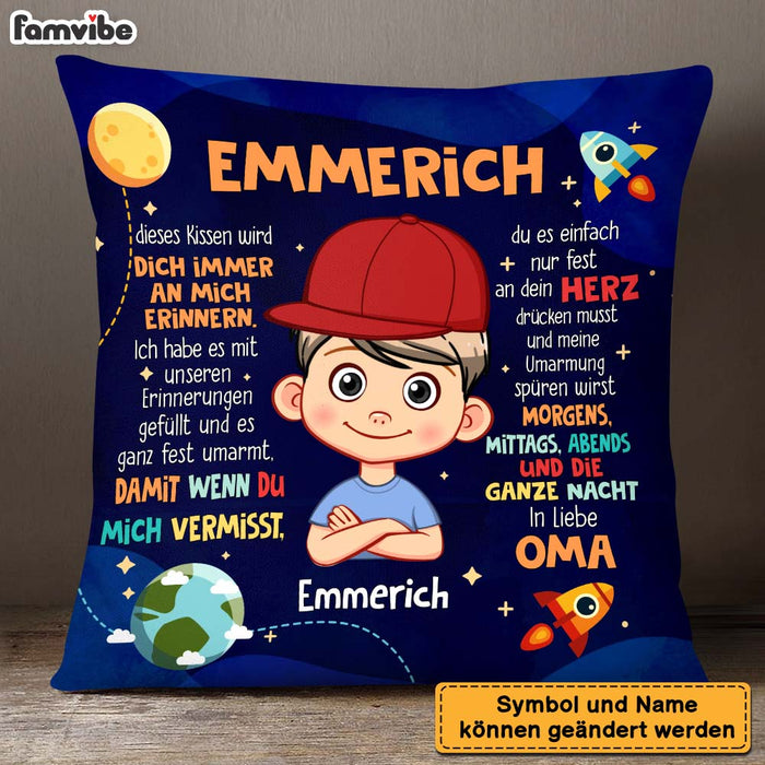 Personalized Gift For Grandson German Pillow 30217 1