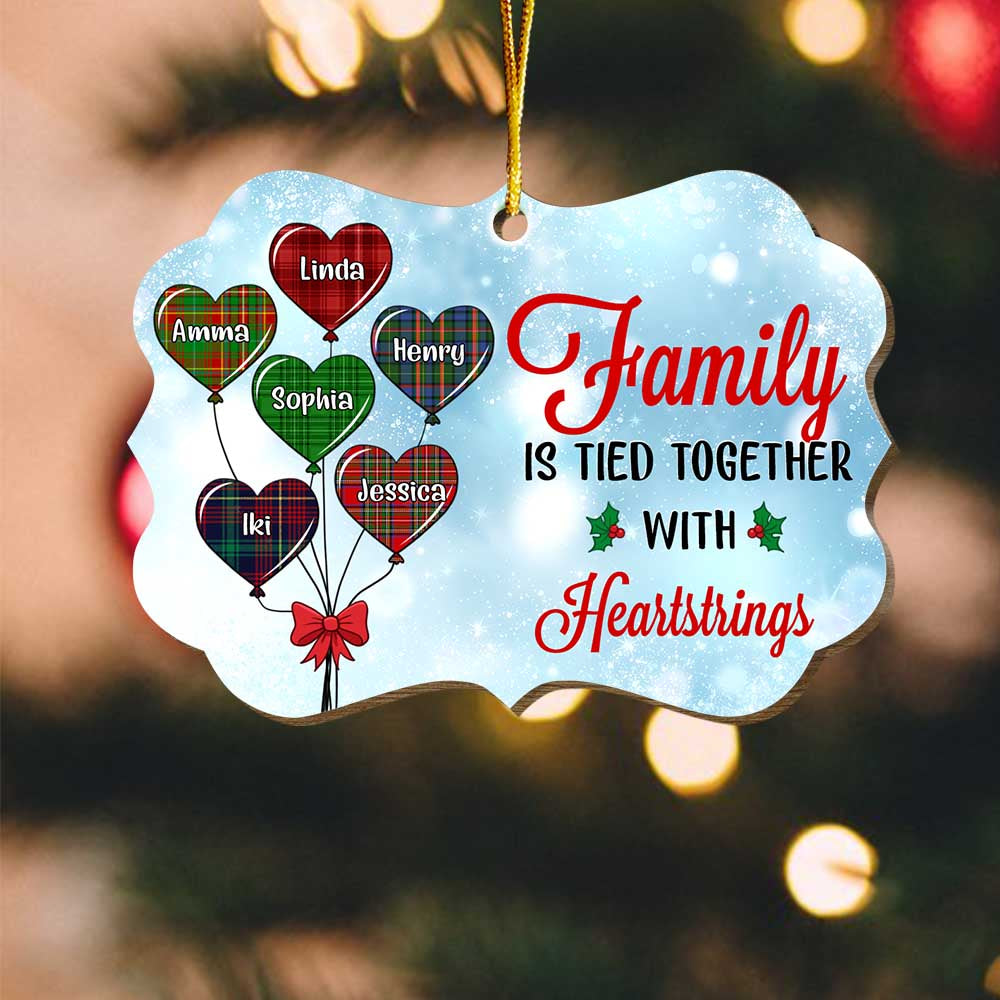 Personalized Gift For Family Tied Together With Heartstrings Benelux Ornament 30218 Primary Mockup