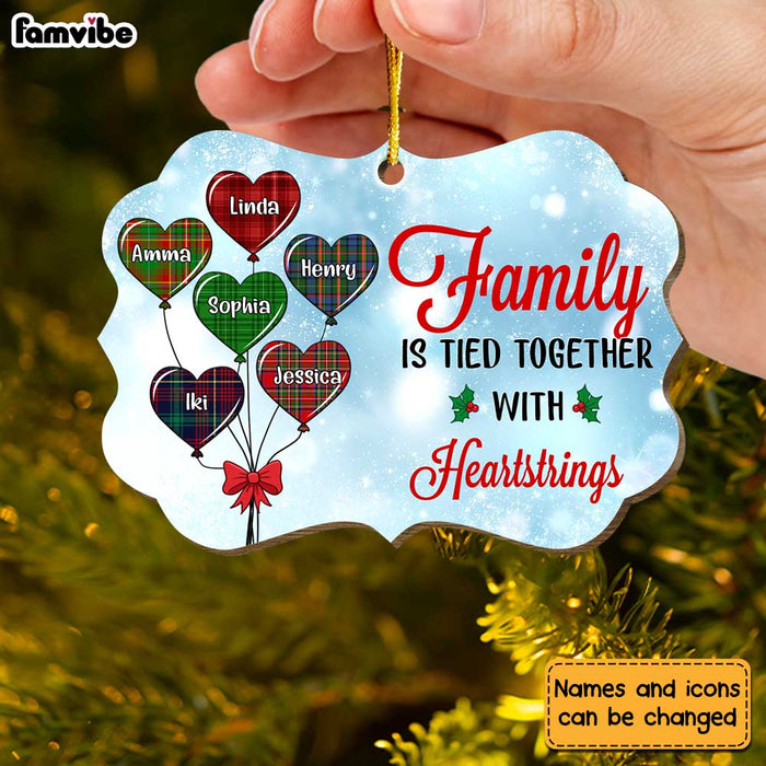 Personalized Gift For Family Tied Together With Heartstrings Benelux Ornament 30218 1