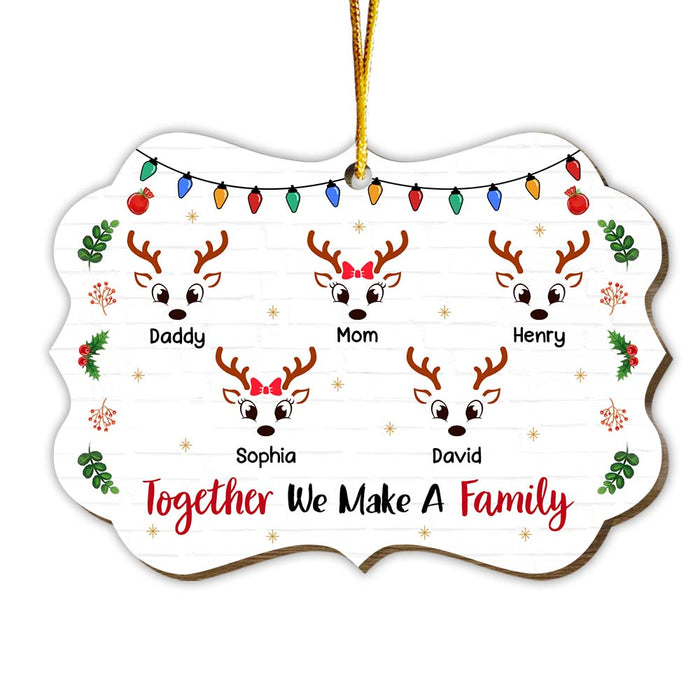 Personalized Gift For Family Reindeer Together Christmas Benelux Ornament 30222 1